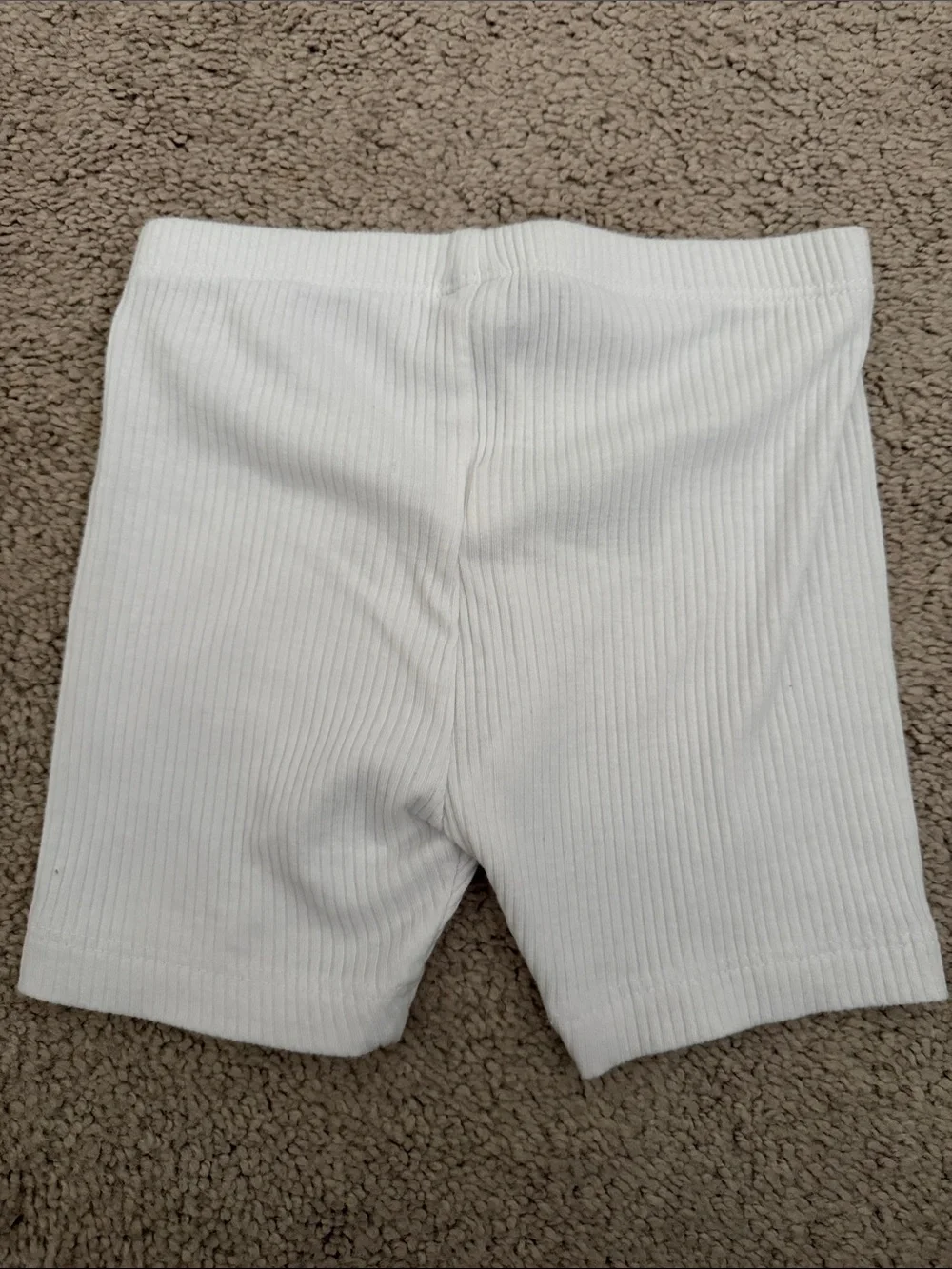 Old Navy White Ribbed Knit Bike Shorts